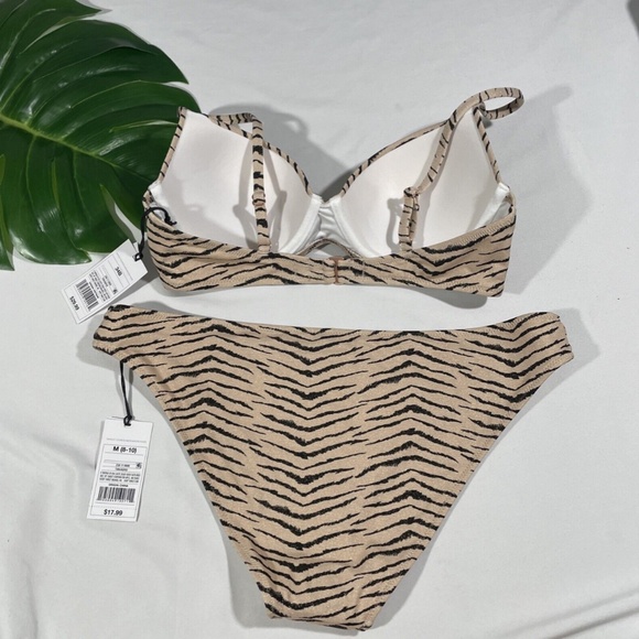 NWT‎ Shade Shore [ 34B ] Bikini Top + Cheeky Bottom [ Medium ] Animal Lurex - Picture 6 of 12